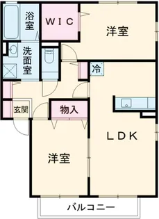クレセント【2階】の間取り