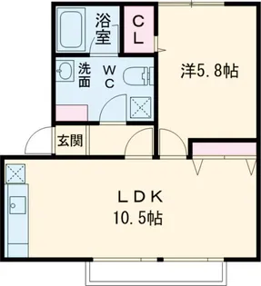 メゾン・イワカミB【1階】の間取り