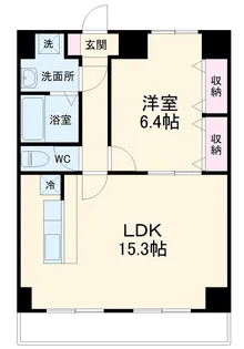 ブランドール壱番館【7階】の間取り
