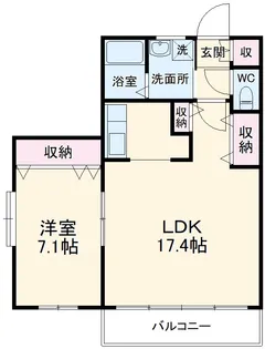 磐田ヒルズⅠ【105号室】の間取り