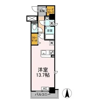 フォンテーヌ【6階】の間取り