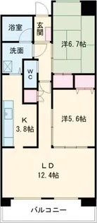 三向ハイツ元今泉【2階】の間取り