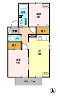 クロワールⅠ【2階】の間取り