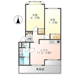 ベルソフィア【1階】の間取り