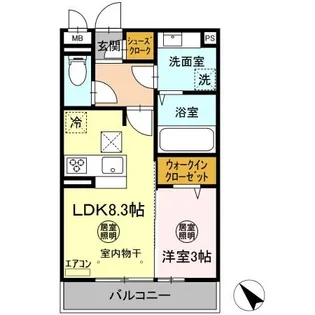 グランディールⅢ【2階】の間取り