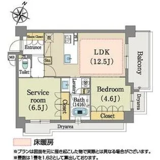 アヴァンセテラス御幸山Ⅱ【1階】の間取り