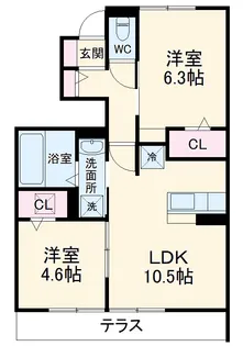 シンヤ壱番館【1階】の間取り