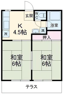 西田ハイツ【1階】の間取り