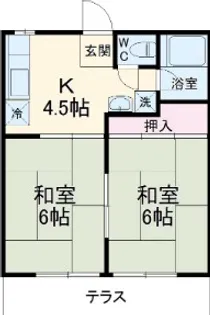 西田ハイツ【201号室】の間取り