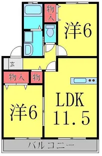 ヴィルヌープ II【2階】の間取り