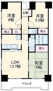 ルミエール元今泉【206号室】の間取り