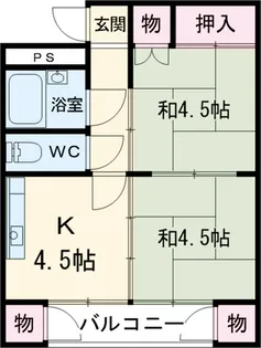 宮リバーハイツ【506号室】の間取り