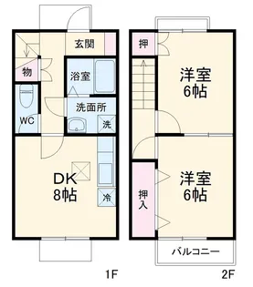 シャリオ・つくば【1階】の間取り