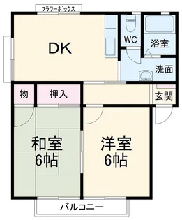 パレス三喜Ⅱ【1階】の間取り