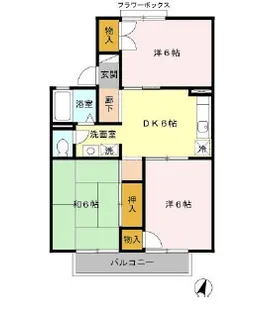 パールハイツ海老原 28【2階】の間取り