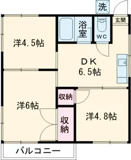 岩村ハイツ西棟【202号室】の間取り