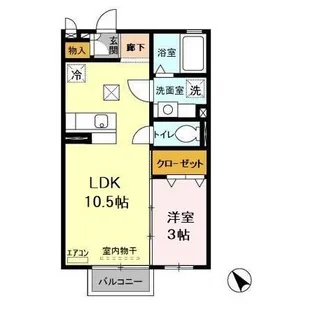 メゾン・ド・グリシーヌ【2階】の間取り