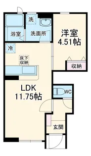 リーブルファイン大衾1号棟【1階】の間取り