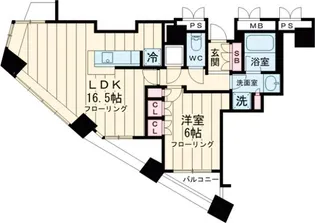 新宿アインスタワー【16階】の間取り