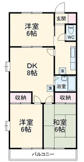 ハイツヨネクラ【201号室】の間取り