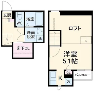 CB春日部ルーチェ【1階】の間取り