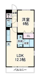 クレインコート 弐番館【3階】の間取り