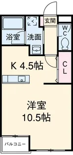 アンヴィラージュⅡ【102号室】の間取り