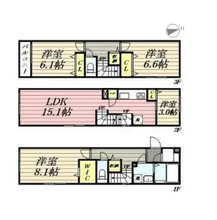 アーバンパーク三鷹【1階】の間取り