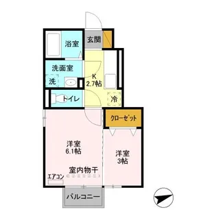 グランメール【1階】の間取り