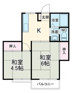 パルハウス東新井【1階】の間取り