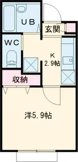 メールダジュール【102号室】の間取り