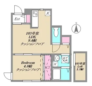 シーズンテラス舎人公園B棟【1階】の間取り