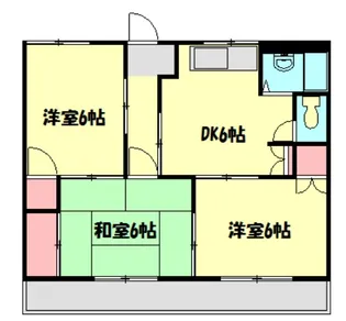 シャトー酒匂【103号室】の間取り