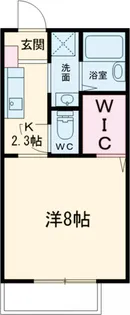 カノン桂川【105号室】の間取り