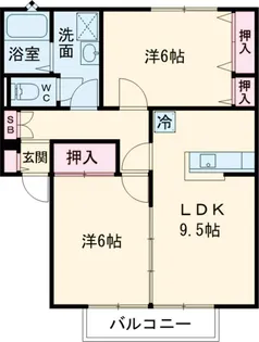 サンビレッジよし乃 C棟【1階】の間取り