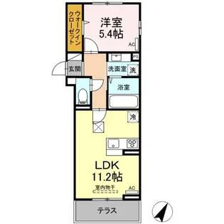 アジュール【1階】の間取り