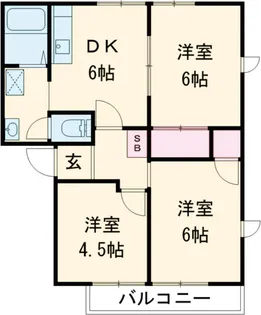 フレグランスあきやまA【101号室】の間取り