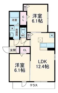 シャトン湘南藤沢【2階】の間取り