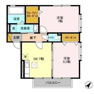 シャルマン D【1階】の間取り