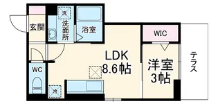 ベンティ 明治【1階】の間取り
