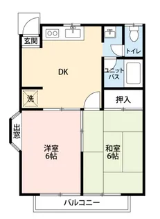 エステートピア北小金【2階】の間取り