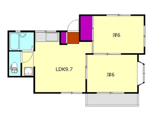 プラムハイツ【101号室】の間取り