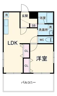 エミナンス稲生【1階】の間取り