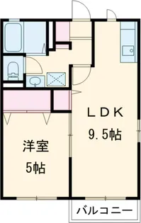 クレストコートB【2階】の間取り