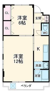 山花ビル【302号室】の間取り