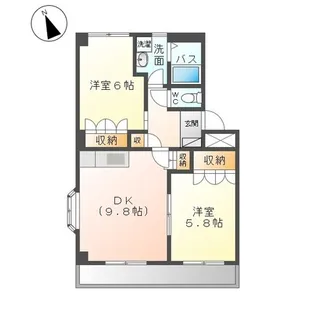 ブルーサンズ2号館【202号室】の間取り