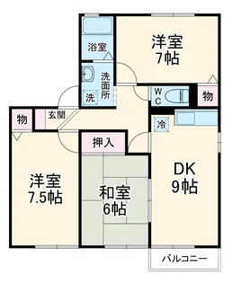ホワイトハイツ白樺【1階】の間取り