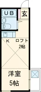ハイツ武蔵野台【206号室】の間取り