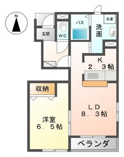 パークサイドヴィラ御里 C棟【1階】の間取り