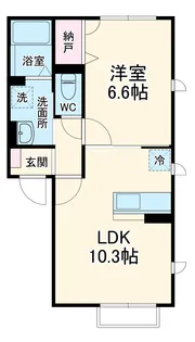 ウィズハイムF【1階】の間取り